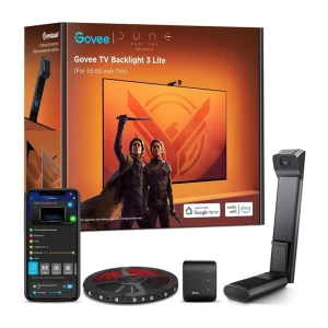 Govee TV Backlight 3 Lite with Fish-Eye Correction Function - Sync to 55-65 Inch TVs, 11.8ft RGBICW Wi-Fi Pacmax.me