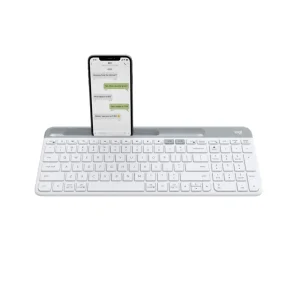 Logitech K580 Slim Multi-Device Wireless-Bluetooth Keyboard - Ara - White Pacmax.me