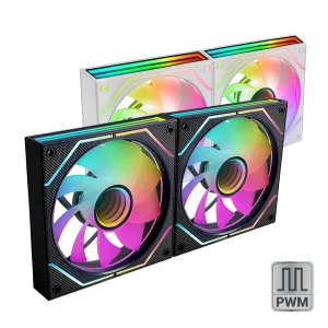 Mars Reversed Ultra-Quiet Pwm 2X 120Mm Infinity Mirror Argb Gaming Fan Black Pacmax.me