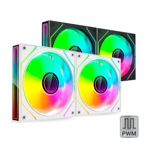 Mars Ultra-Quiet Pwm 2X 120Mm Infinity Mirror Argb Gaming Fan Black Pacmax.me
